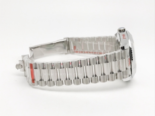 DayDate 40mm 904L Flt SS/SS Blue/Rm/Stk GMF A2836