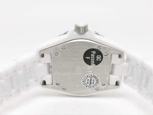 XHANEL J-12 38mm Wht CER/CER Wht/Dia HTF A2892