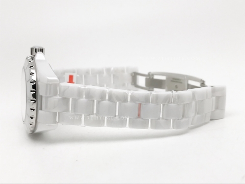 XHANEL J-12 33mm Wht CER/CER Wht/Dia HTF Qtz