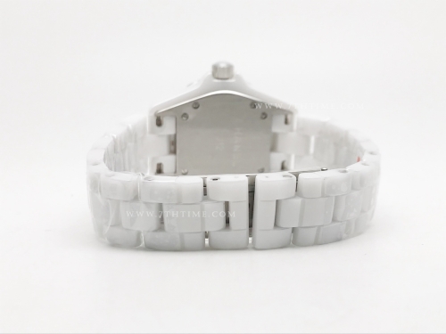 XHANEL J-12 33mm Wht CER/CER Wht/Blue Num HTF Qtz