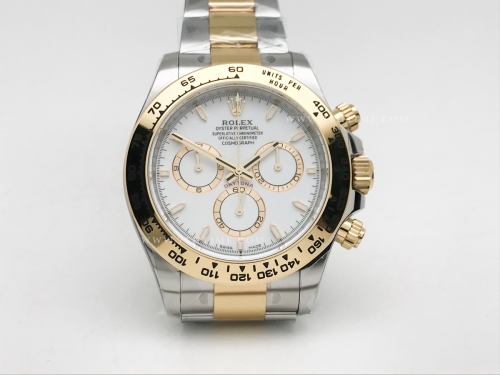 Daytona 126503 YG/SS Wht/Stk EWE A4131