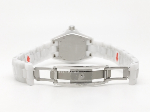 XHANEL J-12 33mm Wht CER/CER W-MOP/Dia HTF Qtz