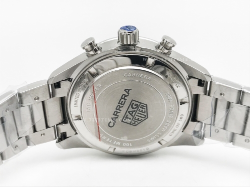 Carrera Chrono 42mm SS/SS Blue/Wht A8F VK63A