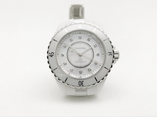 XHANEL J-12 33mm Wht CER/CER W-MOP/Dia HTF A12.2