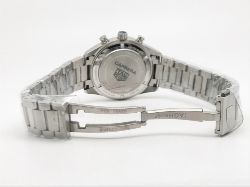 Carrera Chrono 42mm Wht SS/SS Blue/Blue A8F VK63A