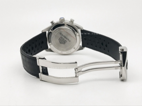 Carrera Chrono 42mm Wht SS/LE Wht/Blk A8F VK63A