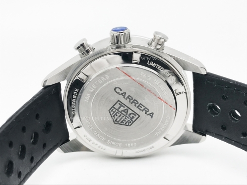 Carrera Chrono 42mm Wht SS/LE Wht/Blk A8F VK63A