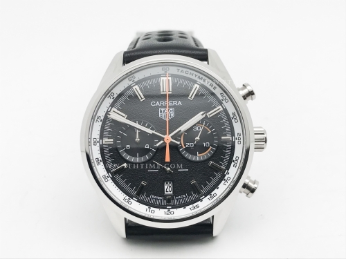 Carrera Chrono 42mm Wht SS/LE Blk/Blk A8F VK63A