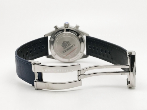 Carrera Chrono 42mm Wht SS/LE Blue/Wht A8F VK63A