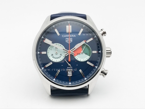 Carrera Chrono 42mm Blue SS/LE Blue/Col A8F VK63A