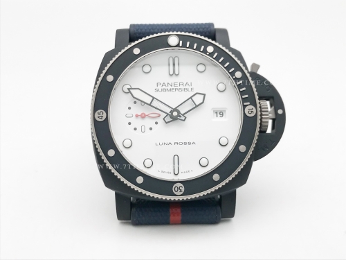 PAM1543 Submersible Luna Rossa CER/RU White VSF P900