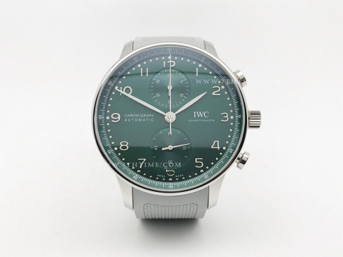 Portuguese Chrono IW3716 SS/RU Grn/Num Z+F A69355