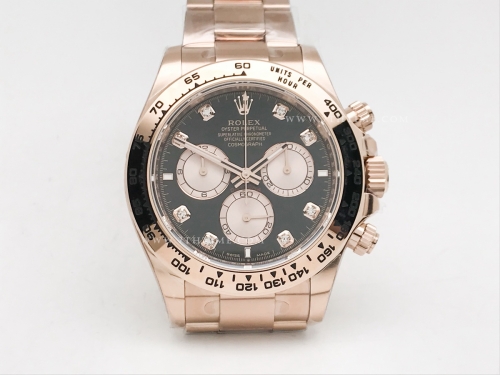 Daytona 126505 RG/RG Blk/Gold/Dia EWE A4131