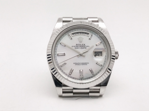 DayDate 40mm Flt Wt WG/WG M-Wht/Dia THB V3 SH3255