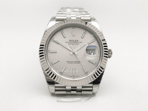 DJ2 126334 41mm Jub Flt 904L SS/SS Silv/Stk EWE A3235