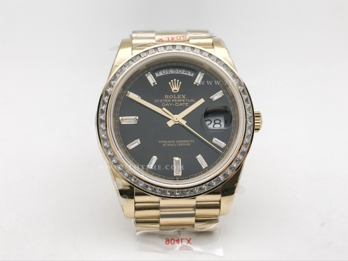 DayDate 40mm 904L B.Dia YG/YG Blk/B.Dia GMF A2836