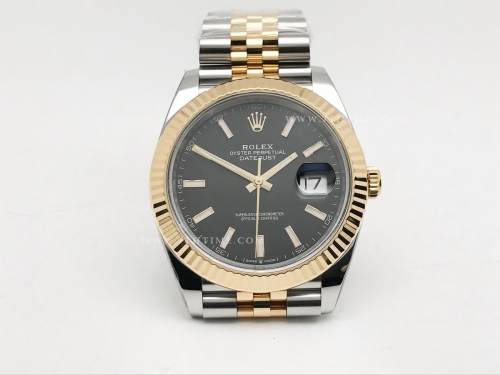 DJ2 41mm Jub Flt 904L YG/SS Blk/Stk Clean VR3235