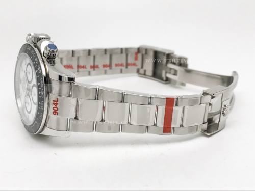 Daytona 126500LN CER SS/SS Wht/Stk FF A7750 Mod