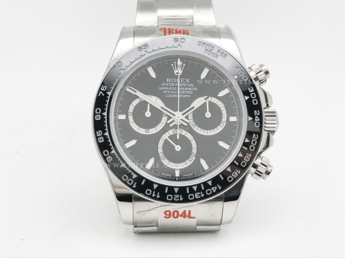 Daytona 126500LN CER SS/SS Blk/Stk FF A7750 Mod