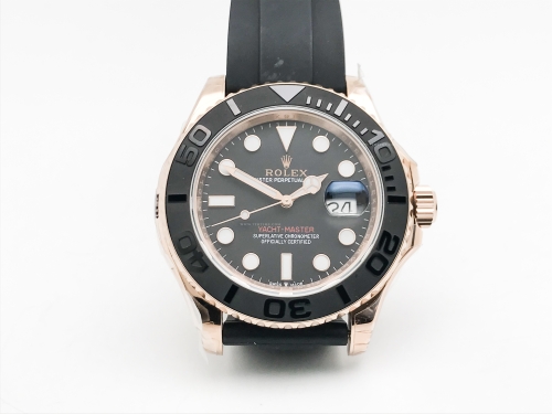YachtMaster 126655 40mm RG/RU Blk JVS VR3235