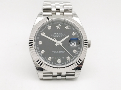 DJ2 41mm 126334 Jub Flt 904L SS/SS Blk/Dia EWE A3235