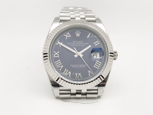 DJ2 41mm 126334 Jub Flt 904L SS/SS Blue/Rm EWE A3235