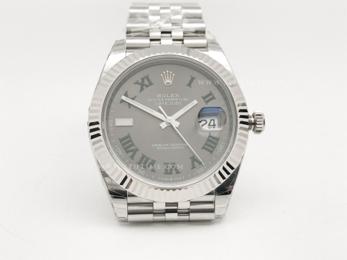 DJ2 41mm 126334 Jub Flt 904L SS/SS Gry/Rm EWE A3235