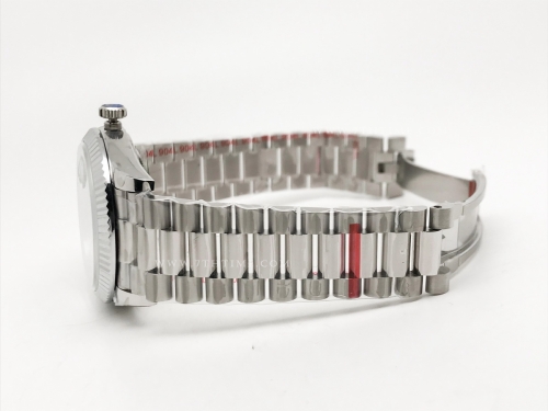 DayDate 40mm 904L Flt SS/SS L-Blue/Stk GMF VR3255