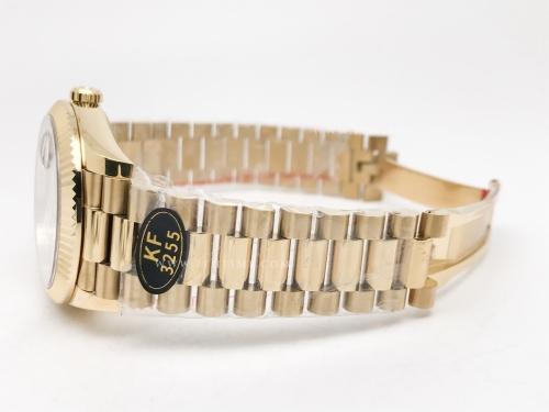 DayDate 40mm 228238 904L Flt Wt YG/YG Silv/Rm KF VR3255