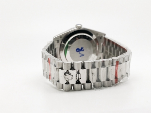 DayDate 40mm 904L Flt SS/SS Blue/Stk GMF VR3255