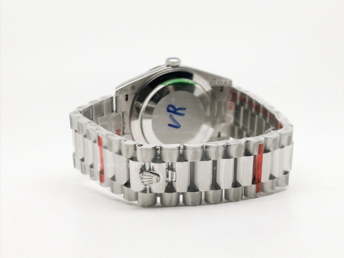 DayDate 40mm 904L Flt SS/SS Grn/Stk GMF VR3255