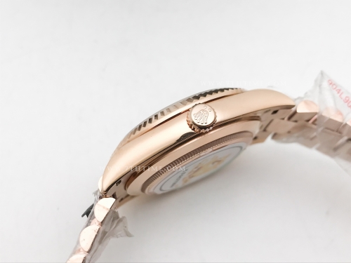 DayDate 40mm 228235 904L Flt Wt RG/RG Brwn/Dia KF VR3255