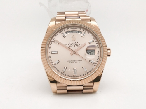 DayDate 40mm 228235 904L Flt Wt RG/RG R-Gold/Dia KF VR3255