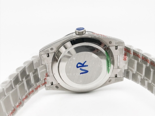 DayDate 40mm 904L Flt SS/SS Silv-S/Stk GMF VR3255