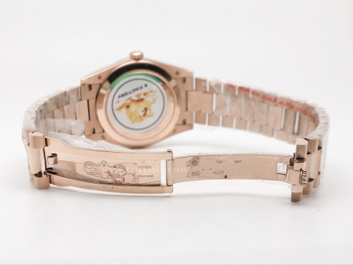 DayDate 40mm 228235 904L Flt Wt RG/RG Brwn/Rm KF VR3255