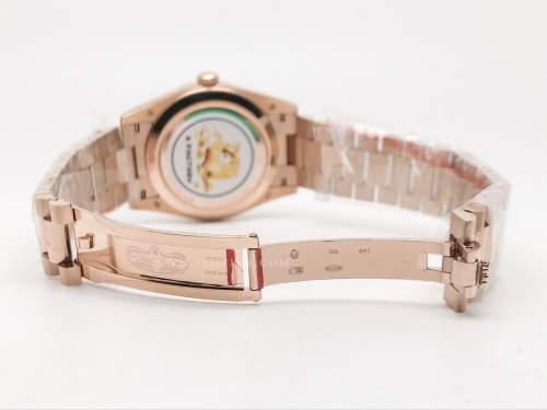 DayDate 40mm 228235 904L Flt Wt RG/RG O-Grn/Rm KF VR3255