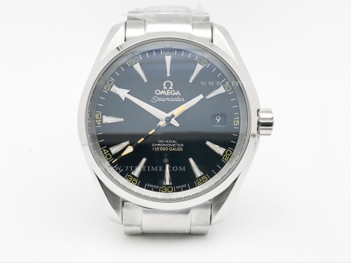 Aqua Terra 2015 41mm SS/SS Blk/Yelw JVS A8508