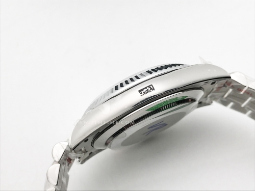 DayDate 40mm 904L Flt SS/SS Wht/Rm GMF VR3255