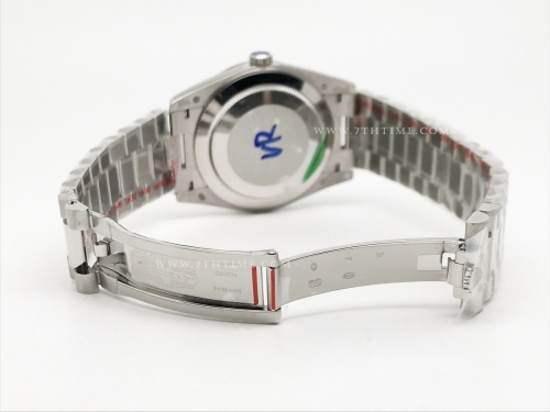 DayDate 40mm 904L Flt SS/SS Silv/Rm GMF VR3255