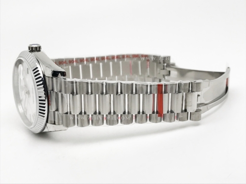 DayDate 40mm 904L Flt SS/SS Wht/Rm/Stk GMF VR3255