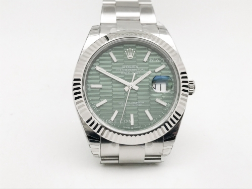 DJ2 41mm 126334 Oys Flt 904L SS/SS HC-Grn/Stk EWE A3235