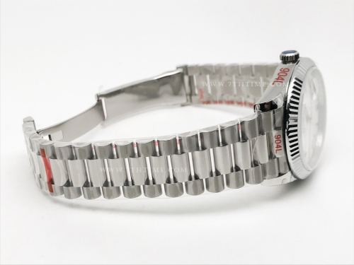 DayDate 40mm 904L Flt SS/SS Wht/Rm/Stk GMF VR3255