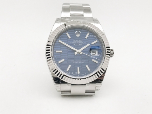 DJ2 41mm 126334 Oys Flt 904L SS/SS HC-Blue/Stk EWE A3235