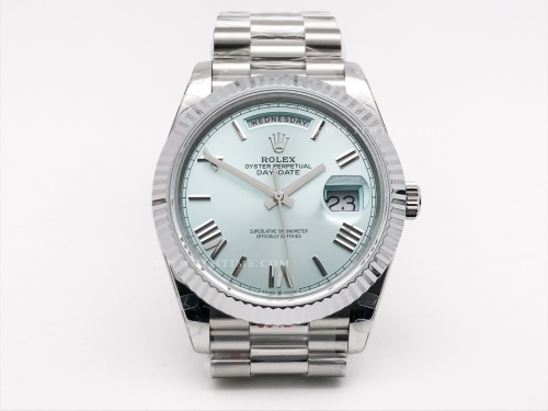 DayDate 40mm 904L Flt SS/SS I-Blue/Rm/Stk GMF VR3255