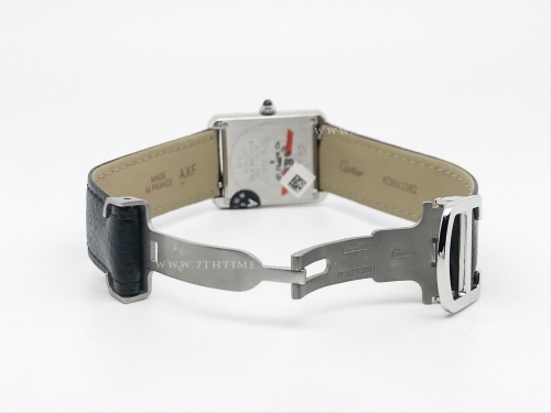 Cartier Tank Solo Small Dia SS/LE Wht AF Swiss Qtz