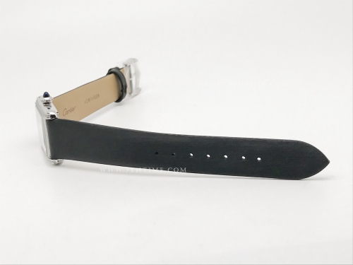 Cartier Tank Must Small Dia SS/LE Wht AF Swiss Qtz