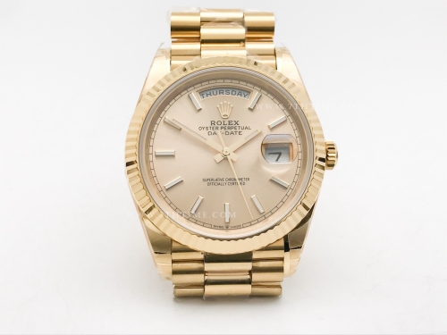 DayDate 40mm 904L Flt Wt YG/YG YG/Stk TMF SH3255