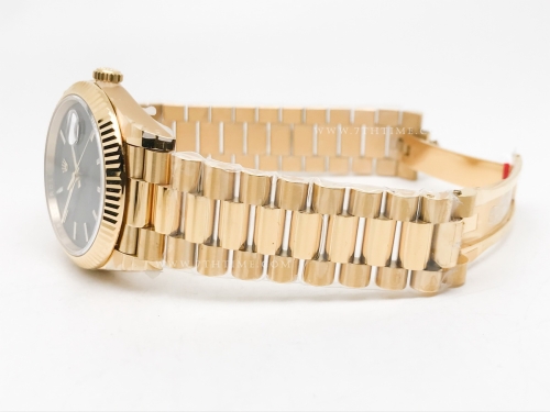 DayDate 40mm 904L Flt Wt YG/YG C-Blk/Stk TMF SH3255