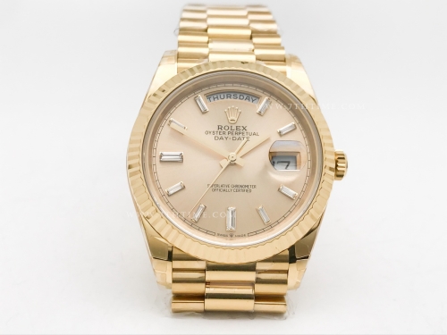 DayDate 40mm 904L Flt Wt YG/YG Blk/B.Dia TMF SH3255