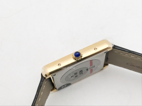 Cartier Tank Solo Large Dia YG/LE Wht AF Swiss Qtz